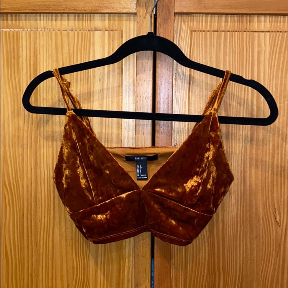 velvet crop top